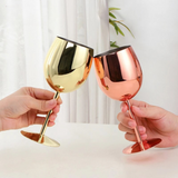 Lustrous Stainless Steel Wine Glass