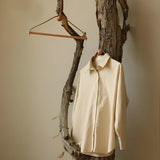 Modern Vintage Leather Wood Clothes Hanger