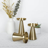 Elegant Brass Candle Holders | Set of 3