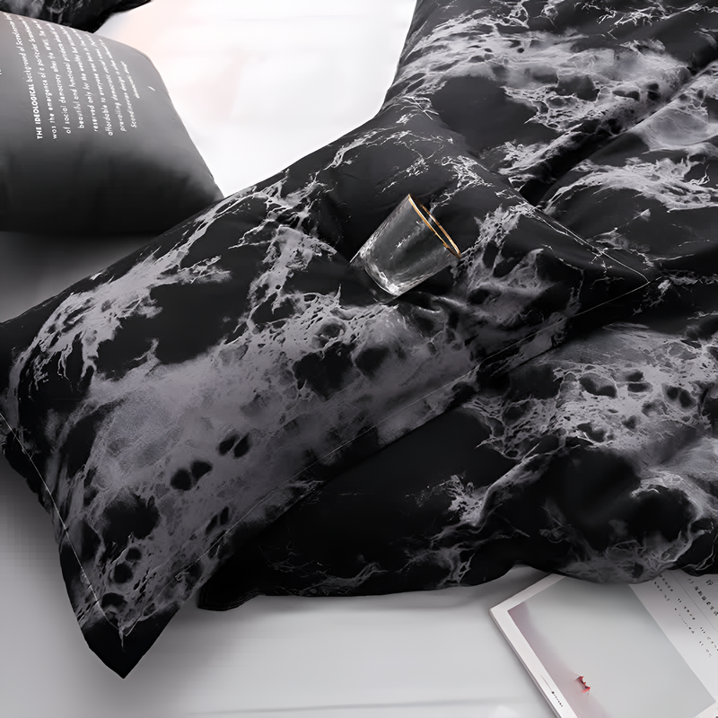 Luxe Black Marble | 3pcs Quilt Cover Sets