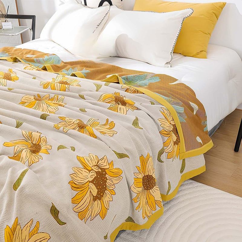 Sunflower Comfort Cotton Blanket