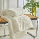 Elegant Leaf Sherpa Blanket