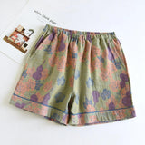 Floral Print Elastic Waist Shorts