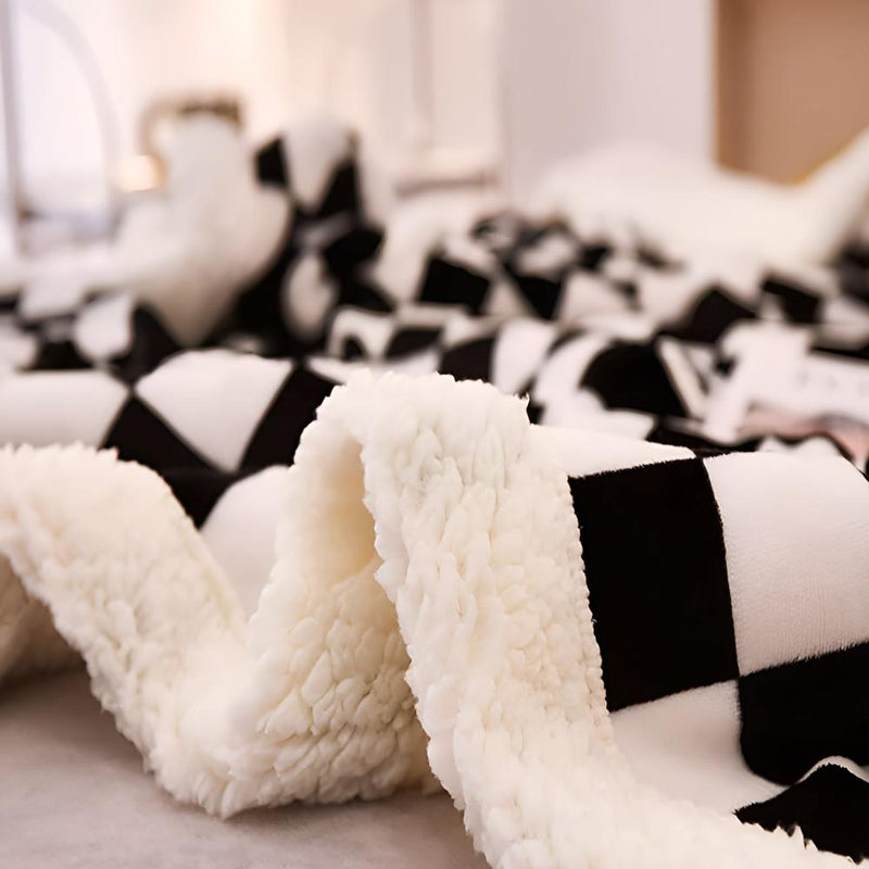 Chessboard Pattern Elegance Blanket