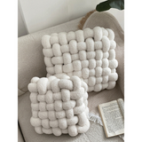 Plush Woven Knot Boucle Cushion