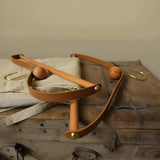 Modern Vintage Leather Wood Clothes Hanger