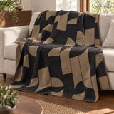 Artevana Monochrome Geometric Throw Blanket