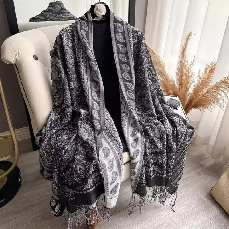 Artisan Boho Bloom Shawl Scarf