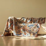 Bird Floral Design Cotton Throw Blanket