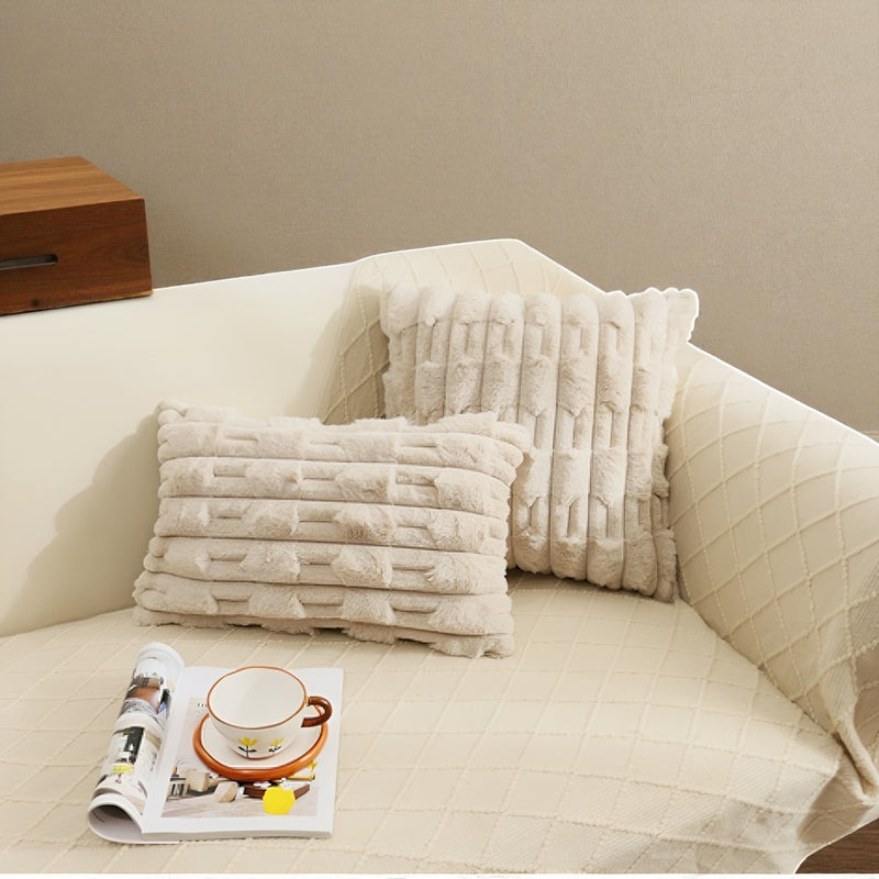 Calm Weave Plush Cushion Cover