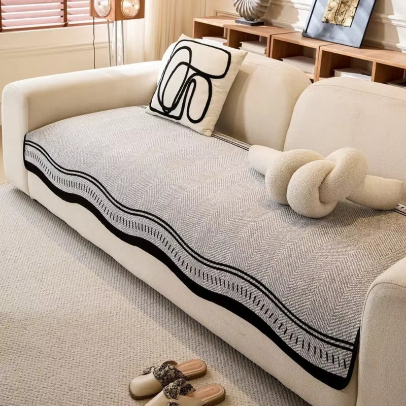 Modern Wave Anti-Slip Sofa Cover