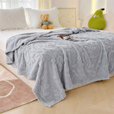 Elegant Leaf Sherpa Blanket