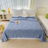Elegant Leaf Sherpa Blanket