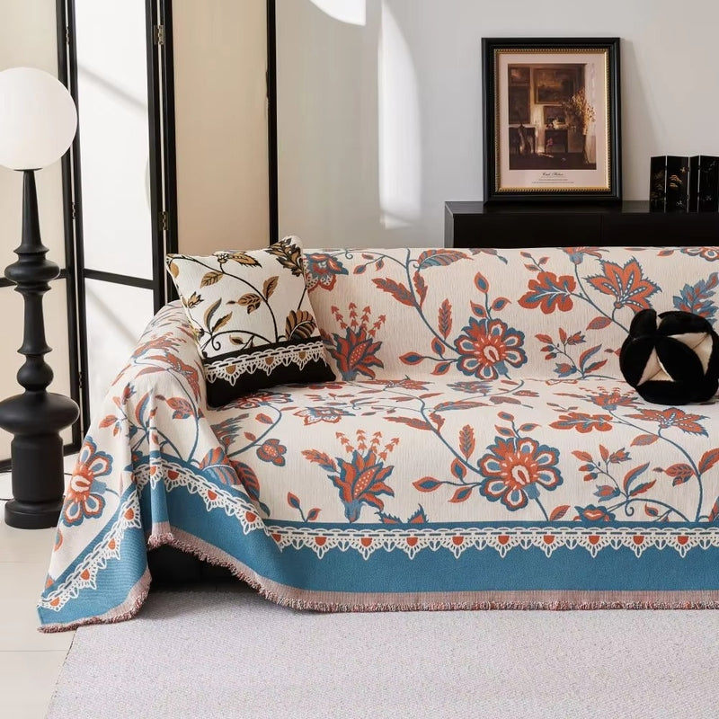 Floravell Vintage Chenille Sofa Cover