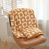 Floriva Checkerboard Daisy Throw Blanket