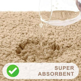 Fluffy Semicircle Non-Slip Bath Mat