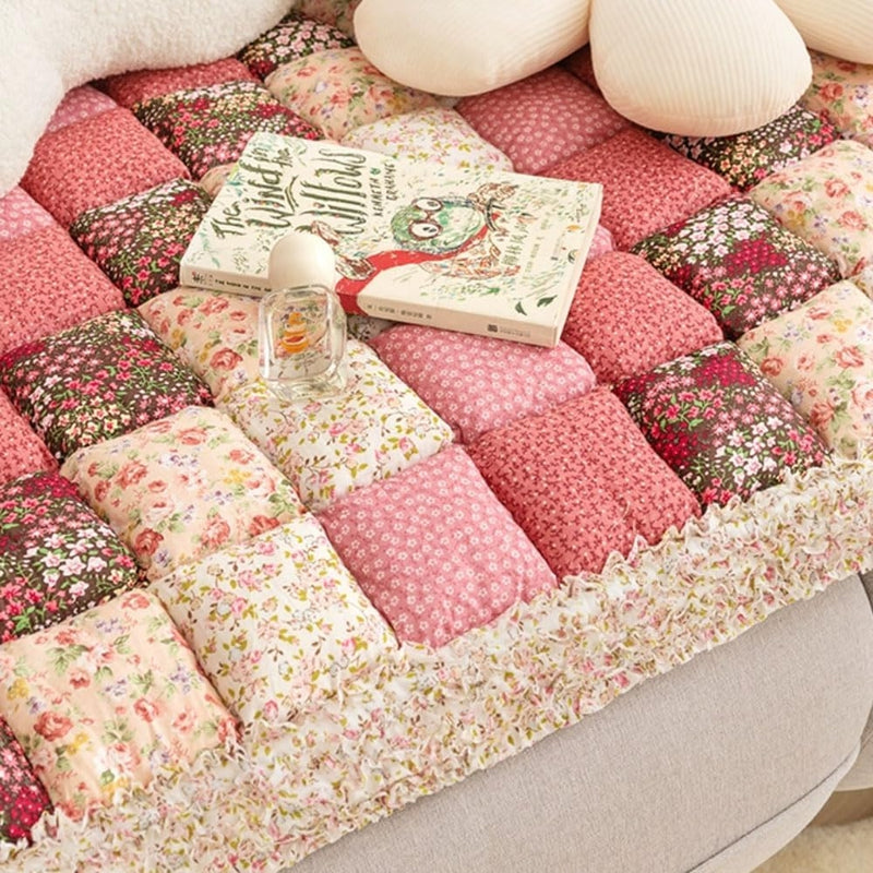 Colourful Retro Pastoral Style Sofa Cover