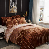 Golden Cosmo Hive | 3pcs Quilt Cover Sets