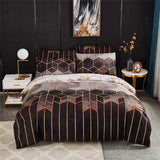 Golden Cosmo Hive | 3pcs Quilt Cover Sets