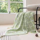 Monochrome Diamond Pattern Throw Blanket