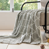 Monochrome Diamond Pattern Throw Blanket