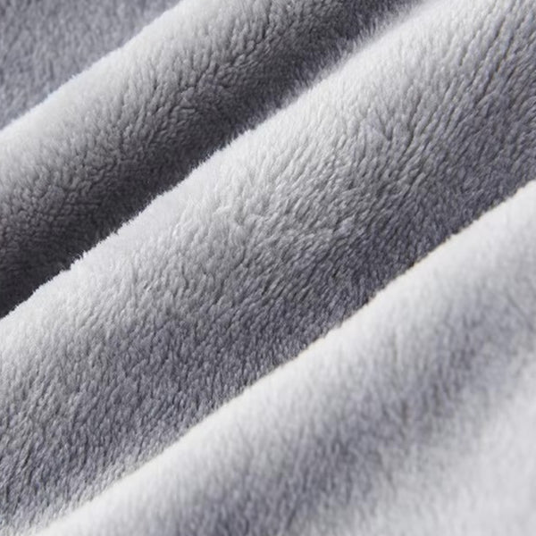 Plush Fleece Contrast Trim Bathrobe
