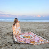 Rosefield Floral Beach Picnic Travel Blanket