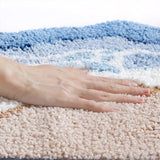 Seaside Footprint Pattern Bath Mat