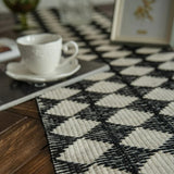Stitching Tassel Diamond Table Runner