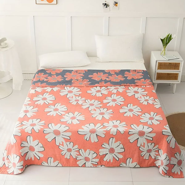 Summer-Ready Daisy Cotton Blanket