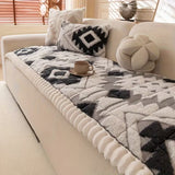Thick Winter Quilted Plush Couch Cover