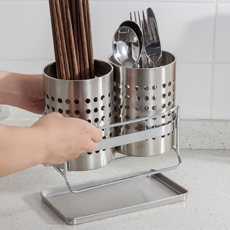 Trivent Stainless Kitchen Cutlery Organiser