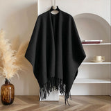 Twilight Chill Acrylic Poncho Shawl
