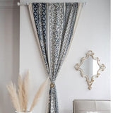 Vintage Bohemian Diamond Print Curtain