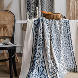 Vintage Bohemian Diamond Print Curtain