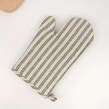 Premium Striped Heat-Resistant Oven Mitt